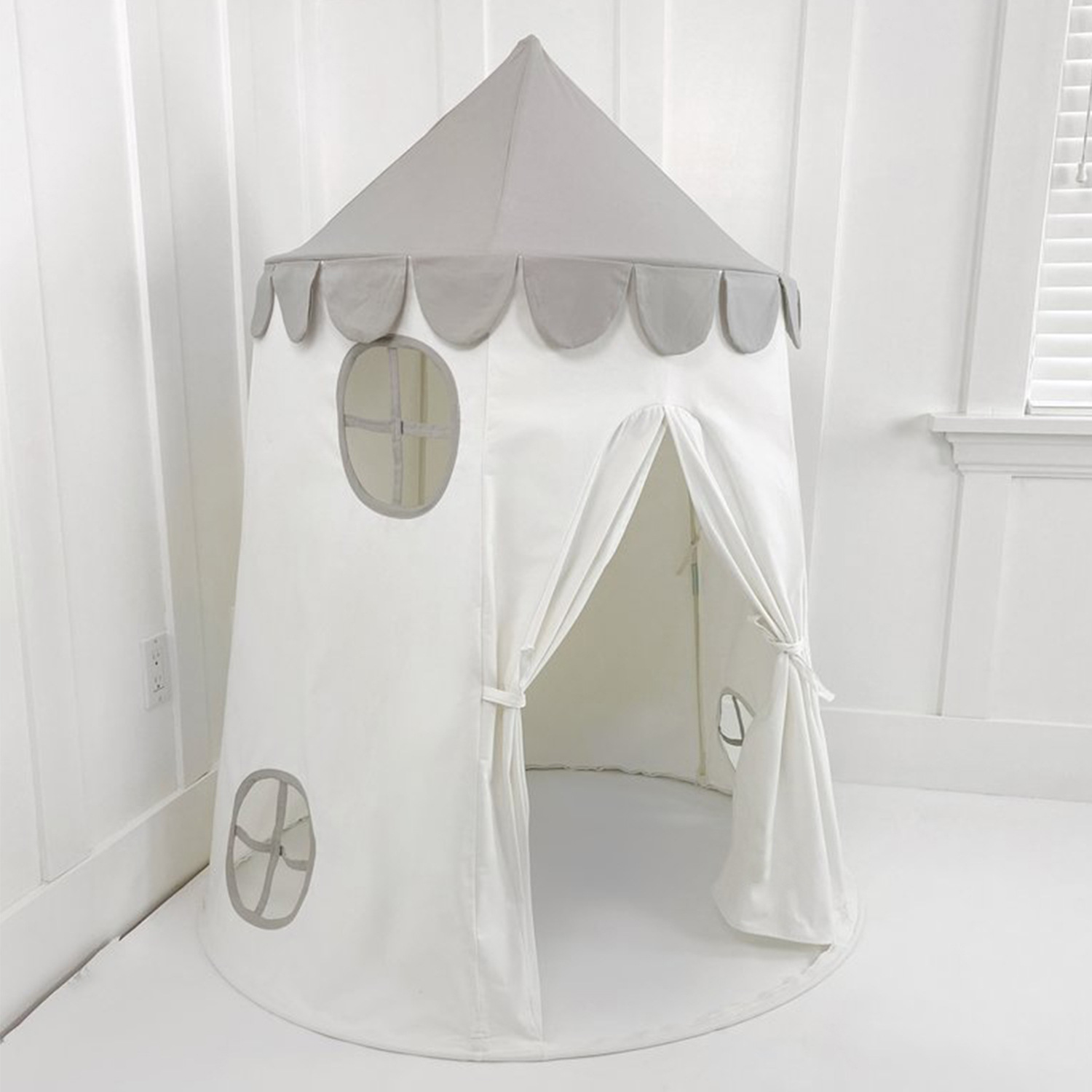 New Style Camping Indoor Play House For Kid Portable Foldable Castle Cotton Tent