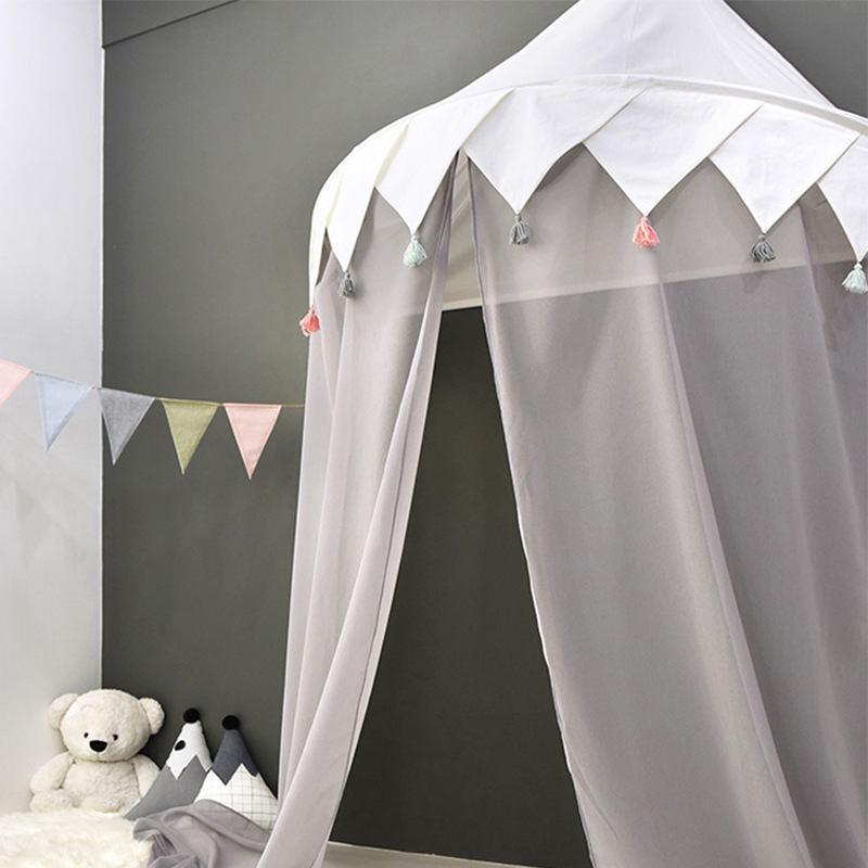 Nattey Bed Canopy with Lights Bed Canopy Curtains for Girls Toddler Bed 