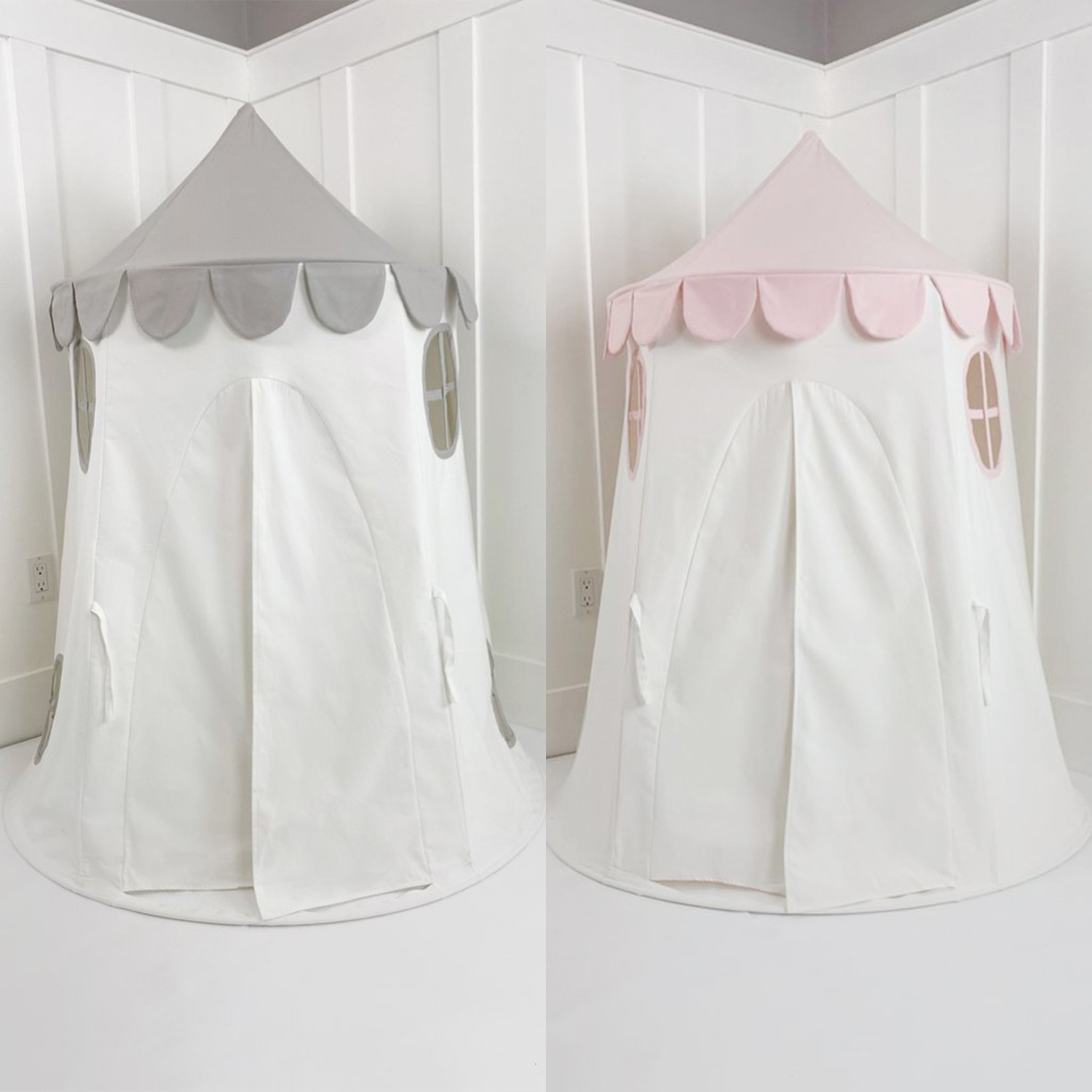 New Style Camping Indoor Play House For Kid Portable Foldable Castle Cotton Tent