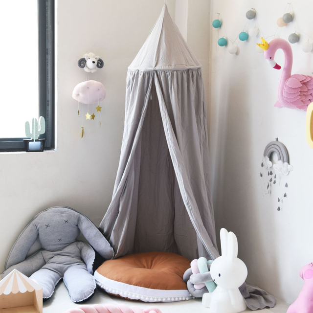 Canopy Bed Curtains Round Lace Dome, Bedroom Indoor Outdoor Decor for Girls Boys Adults